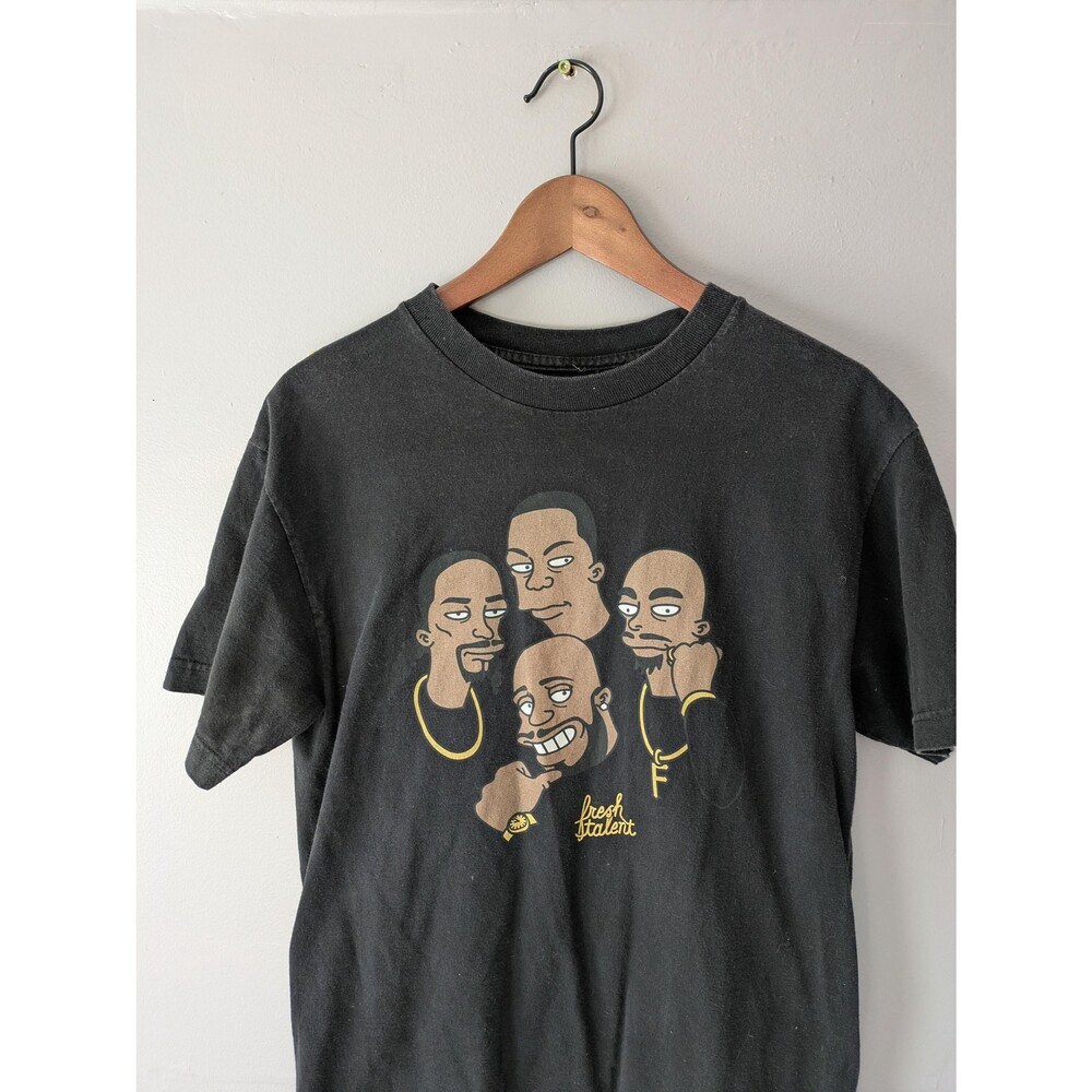 Death row records Simpsons style shirt, Fresh talent, Made in the USA, medium